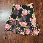 My Michelle Vintage Black Floral Asymmetrical Mini Skirt Size Small Photo 1