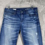 Gap 1969 Jeans Womens 4 28 Blue Real Straight Release Hem Fading Whiskering Photo 3
