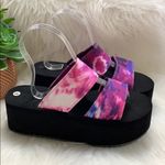 Urban Outfitters nwt // tie dye platform double strap sandals Photo 5