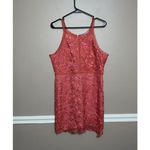 She & Sky Women’s pink floral eyelet summer sleeveless sheath mini dress wedding Photo 1