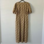 Faherty Havana Golden Theodora Floral Button Down Puffed Sleeves Maxi Dress M Gold Size M Photo 3