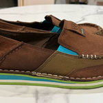 Ariat Brown and Teal Slip-On Shoes Photo 0