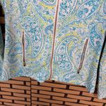 Sigrid Olsen  Golf & Tennis Blue And‎ White Zip Up Jacket Size Small Photo 3