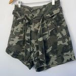 DL1961  Premium Denim Camile Belted Paper Bag Shorts Camo Women's Camo Size 26 Photo 0