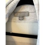 Evolution  by Cyrus Cardigan Striped Sweater Womens S Open Front Gray/White Soft Photo 3