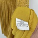 Old Navy  Pleated Mini Swing Sun Dress Mustard Yellow Floral Sleeveless Size S Photo 8