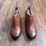 Dansko • Raina Burnished Leather Bootie brown Chestnut heeled ankle boot Photo 3
