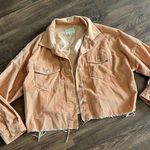 American Eagle  corduroy peach colored cropped jacket Photo 0
