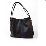 Anne Klein  Hobo Bag Black Faux Leather Photo 2