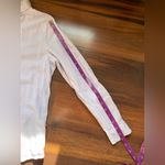 Sigrid Olsen  Linen Blend Roll Sleeve Button Down Striped Shirt Photo 5