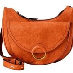 Time And Tru Women Brown faux leather crossbody adjustable strap Bag Purse Buckle Photo 0