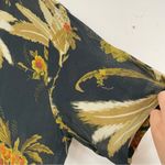 Diega Blue Green Tropical Print Faux Wrap Midi Dress Womens XS Beachy Vacation Photo 7