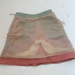 Valentino paneled mini skirt pastel green pink multicolor linen 4 Photo 9