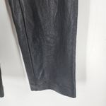 Babaton  Aritzia Black Vegan Fuax Leather Women 0 Super High Rise Straught‎ Pants Photo 1
