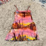 Urban Outfitters Moxie Mesh Mini Slip Dress sunset cactus print Photo 5