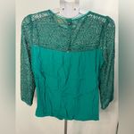 Moulinette Soeurs Anthropologie ‎ Green Lace Cloaked Blouse size 12 Photo 5