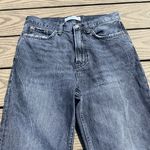 ZARA  dark wash grey black size 2 26 mom jeans high waisted Photo 2