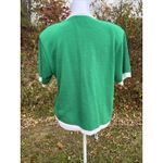 Short Sleeve Women’s Cardigan Sweater Green Size M Photo 3