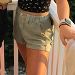 PacSun  Green Cargo Shorts Light Paperbag Sage Jean Elastic Waistband XS Photo 0