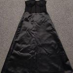 ZARA Limited Edition Black Bustier Strapless Midi Dress Photo 3