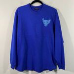 Spirit Jersey X NBA Chicago Bulls Blue Sparkle Print Long Sleeve Top Size S Photo 0