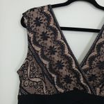 Jessica Howard Black Lace Overlay Tiered Sheath Dress Women 14P Special Occasion Photo 1