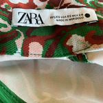 ZARA NWOT WOMAN'S PAISLEY PRINTED MIDI DRESS GREEN/MULTICOLOR XS BLOGGERS FAVE Photo 8