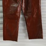 Abercrombie & Fitch Curve Love Vegan Leather Pants Women 31 Brown 90's High Rise Photo 5