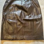 St. John Collection  Chocolate Brown Leather Pencil Skirt size 12 Photo 5