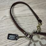Coach Signature Wristlet Logo Leather Mini Bag Y2K Tan Brown Photo 4