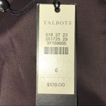 Talbots Red Black Paisley Velvet Skirt 6 NWT Photo 4