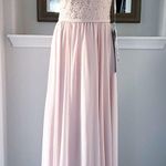 Mori Lee  Blush Gown Lace & Sequin Maxi Open-Back Dress Pink Size 10 New w/Tag Photo 6