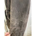 Banana Republic Brown Suede Hooded Jacket XL Tie Waist Leather AS IS Photo 8