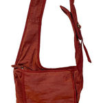 Fossil  Red Corduroy Crossbody Side‎ Bag Velcro Flap Travel Deep Photo 0