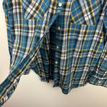 Denim & Supply Ralph Lauren Ralph Lauren Denim & Supply Womens Utility Blue Yellow Plaid Button Down Shirt L Photo 3
