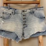 Free People Runaway Cutoff Denim Jean Distressed Shorts, Size 27 Photo 0