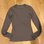 Lululemon  athletica zoned in Long Sleeve Top - Brown size 4 Photo 0