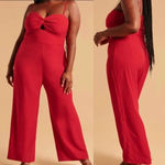 Abercrombie & Fitch A&F Red Twist Front Cutout Jumpsuit Size 3X NWT Photo 0