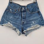Levi's  Blue Jean Short Shorts 501 Distressed 2/26‎ Photo 8