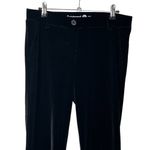 Betabrand Black Velvet Yoga Dress Pants Women’s Size Medium Straight Leg Pull On Photo 2