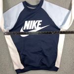 Nike Sweatshirt Women Small Graphic Colorblock Crew Neck Pullover Photo 3