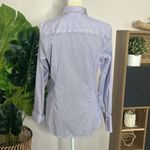 Banana Republic  • Riley pinstripe long sleeve scallop yoke button down shirt Photo 1