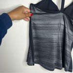 Stori Textured‎ Wash Striped Shelf Bra Racerback Tank Gray Size 6 Photo 6