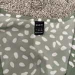 SheIn Olive and White Abstract Print Blouse Photo 6