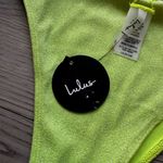 Lulus Green Sparkly High Rise Bikini Bottoms Photo 2