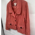 Talbots  Wool Blend Blazer Women 8 Blood Orange Academia Granolagirl Feminine Photo 5