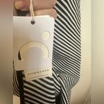 Commence NWT Commense Contrast Trim Stripe Knit Black And White Dress Size Large Photo 5