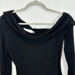 ASTR The Label Black Draped Off Shoulder Top Long Sleeve Cowl Neck Top Size M Size M Photo 4