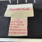 VTG Crystal Kobe Ugly Christmas Sweater jacket Snowman Tree Gift Fair Isle L Pom Black Size L Photo 1