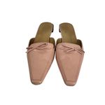 Gucci Vintage Leather Bow Mule Flats in Pink Photo 1